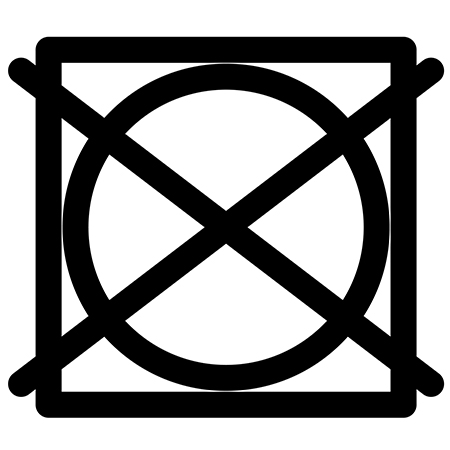 Symbool mag niet in de droogkast